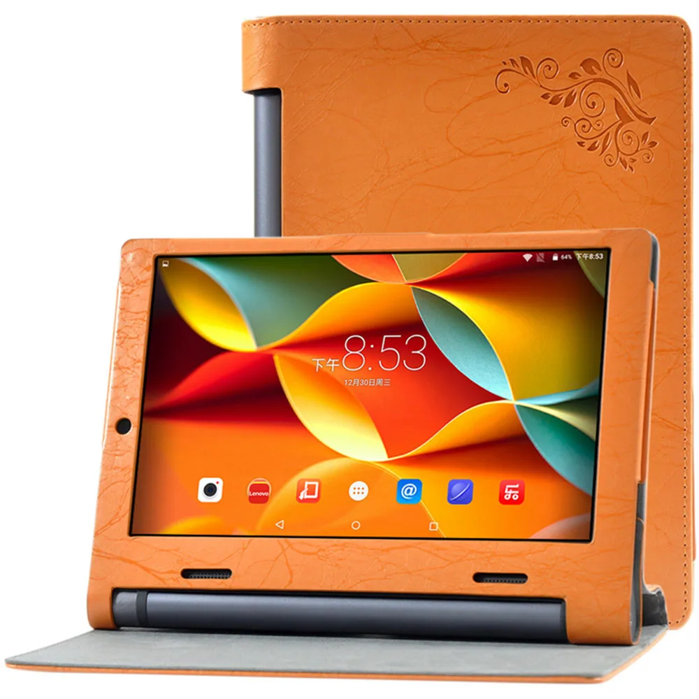 Orange Чехол для lenovo YOGA Tablet 3 10 из искусственной кожи Funda для lenovo YOGA Tab 3 10 YT3-X50 X50F X50M X50L чехол для планшета+ стилус - Цвет: Orange
