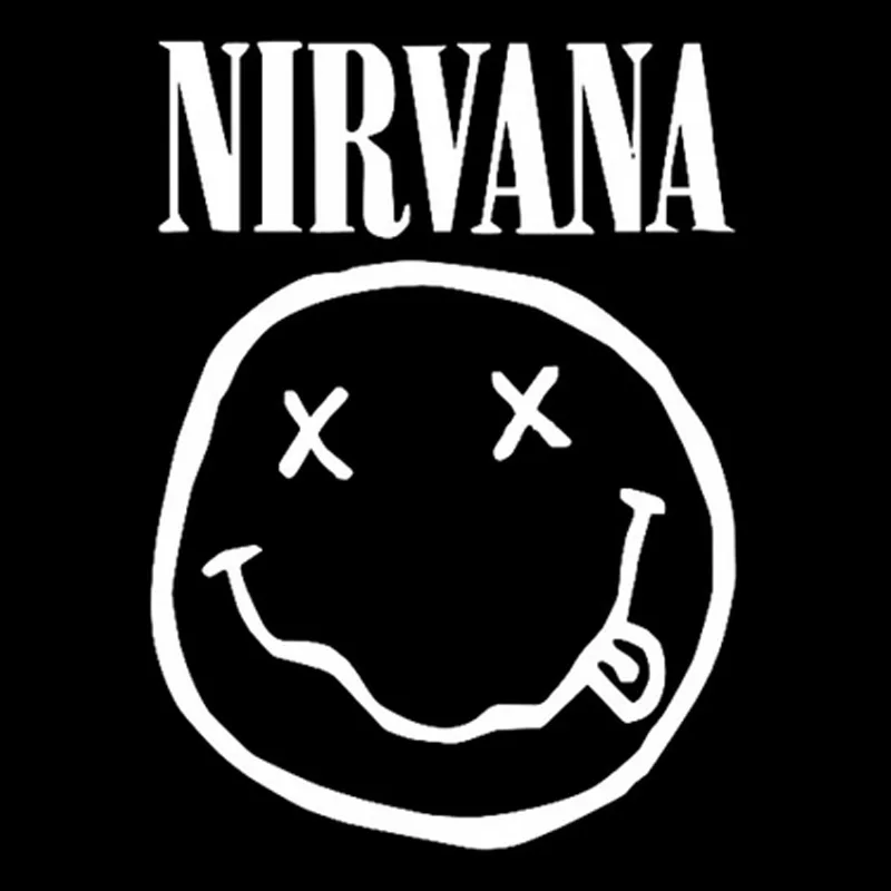 13 см* 17,9 см NIRVANA милый смайлик мультфильм автомобиль Стайлинг автомобиля стикер черный/серебристый S3-4660 - Название цвета: Серебристый