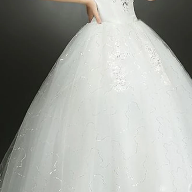 Свадебные платья Robe De Mariee Princesse Свадебные платья Аппликация половинные рукава пышные платья невесты аксессуар для невесты Корейский стиль TS426
