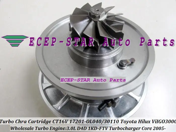 

Turbo CHRA Cartridge Core CT16V 17201-OL040 17201-30110 Turbocharger For TOYOTA Landcruiser Hilux 3.0L D4D 05 ViIGO 3000 1KD-FTV