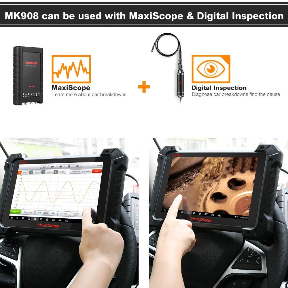 Autel MaxiCOM MK908 диагностические инструменты Obd2 сканер автомобильный диагностический ferramentas automotivas para carros испытания на приведение ECU кодирование