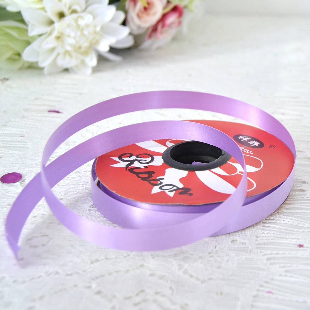 light purple Новинка, 1 шт./лот, лента из фольги для воздушных шаров, 1,2 см х 25 м, для свадьбы, дня рождения, вечеринки, декоративный воздушный шар, ленты для завивки, аксессуары для рукоделия - Цвет: light purple