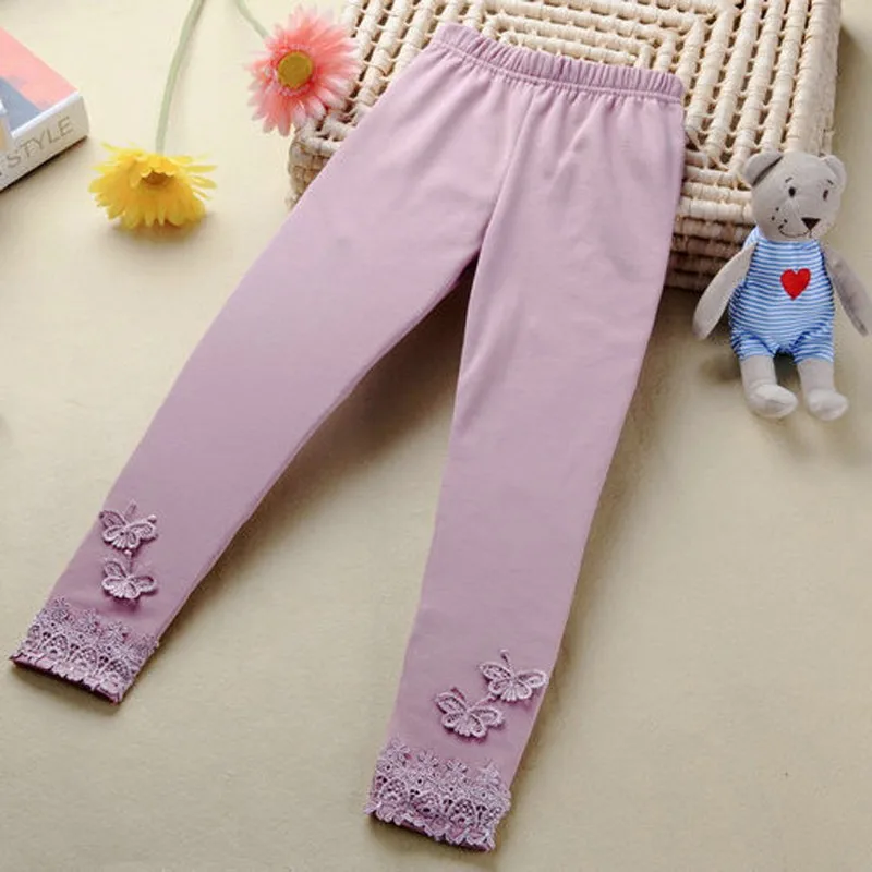 dark pink Штаны для девочек из хлопка с бантом в Корейском стиле модные леггинсы для девочек От 4 до 7 лет детские штаны - Цвет: dark pink
