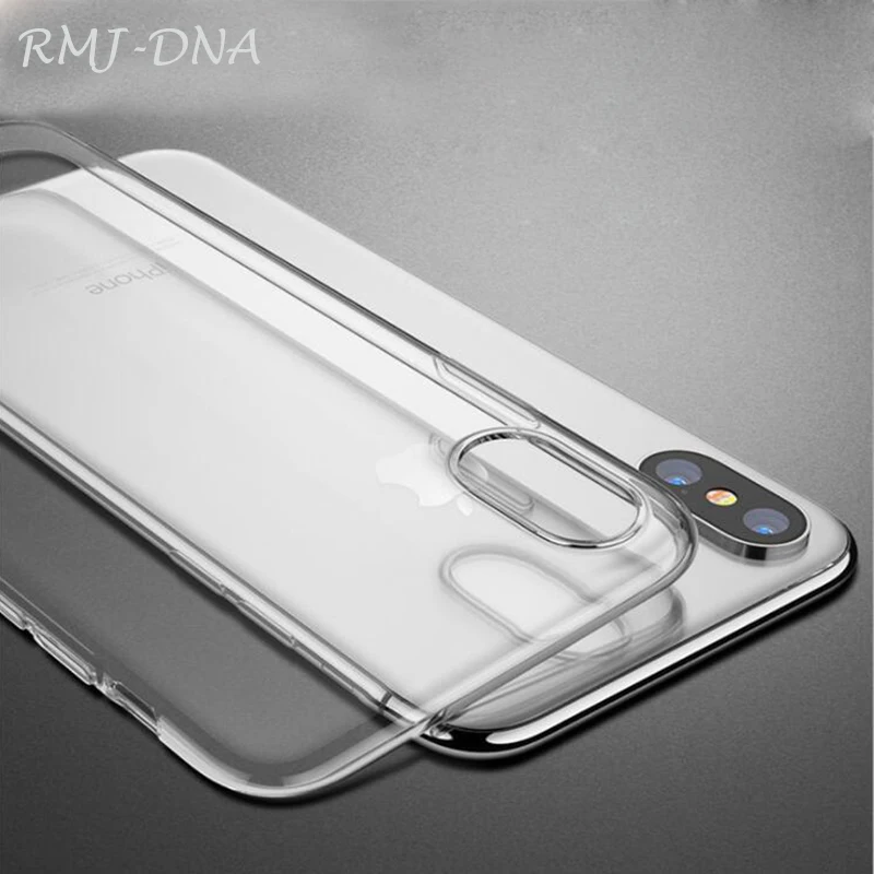 Модный прозрачный чехол для телефона iphone 7 8 plus tpu Мягкий силиконовый X 5 5S 6 6s Тонкий