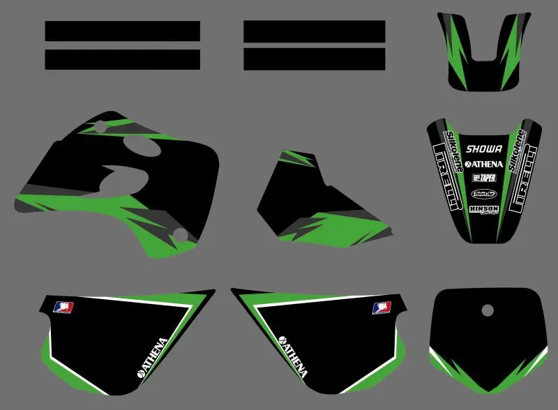 H2CNC графика и фон наклейки Наборы для Kawasaki KX80 KX 80 1994 1995 1996 1997|sticker kit|team graphicsdecal kit |