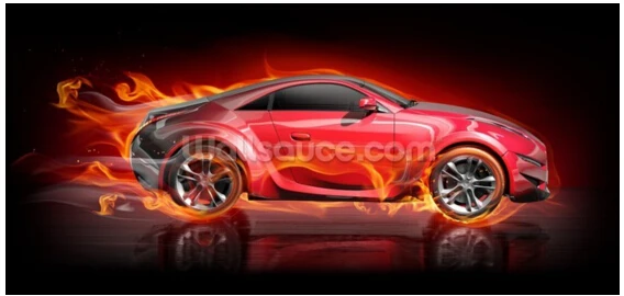 Пользовательские 3D современные обои выгорания машина для гостиной спальни ТВ