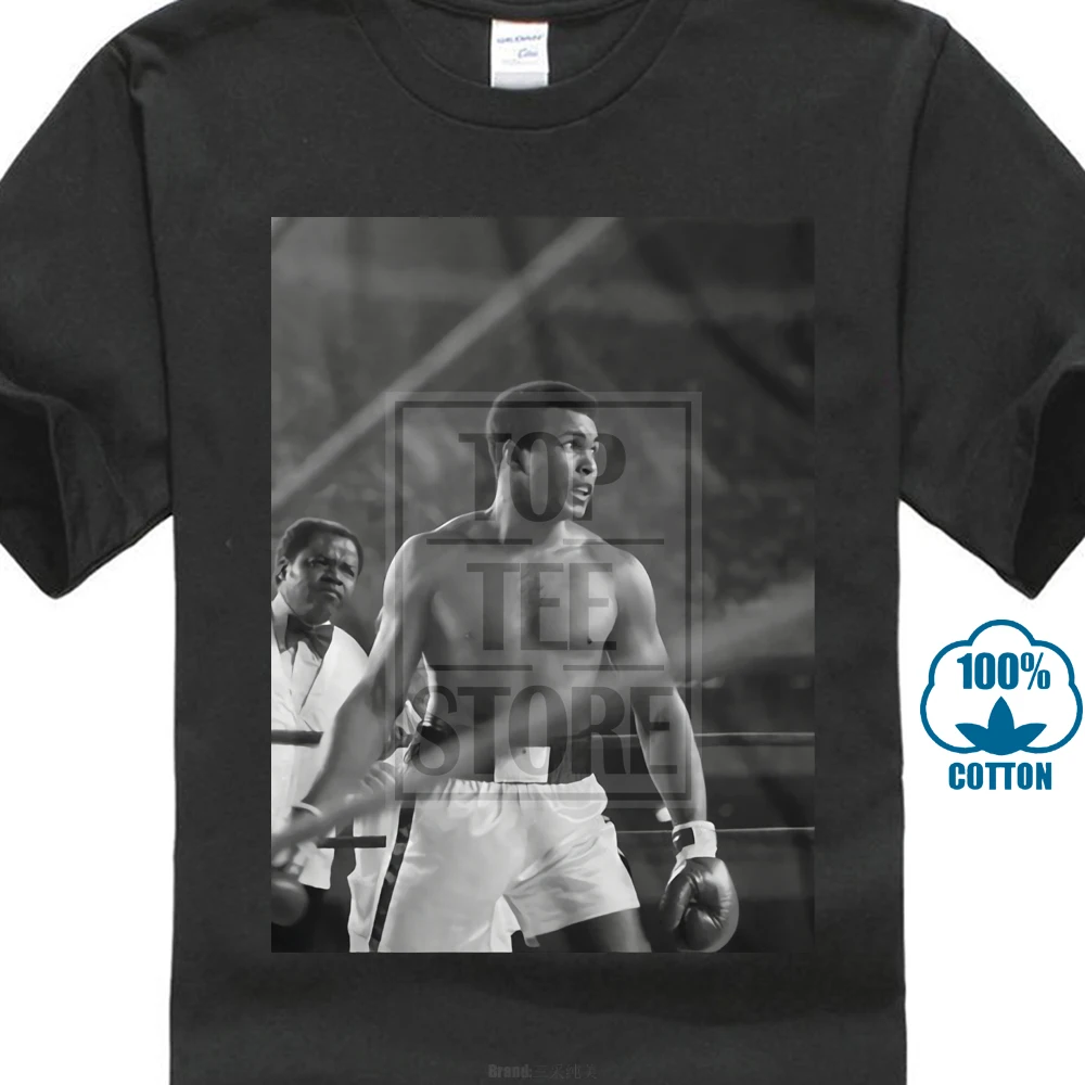 Мужская футболка боксеры mumad Ali черная хлопковая Размеры Sm 4Xl|men t shirt|t shirtmuhammad ali |