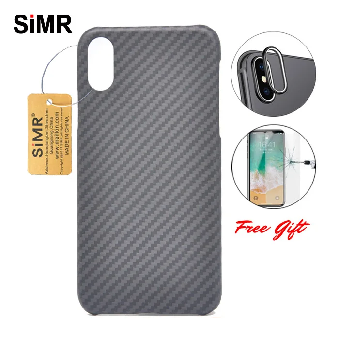 SiMR 100% Настоящее карбоновое волокно чехол для iPhone XS Роскошный шестигранный паук