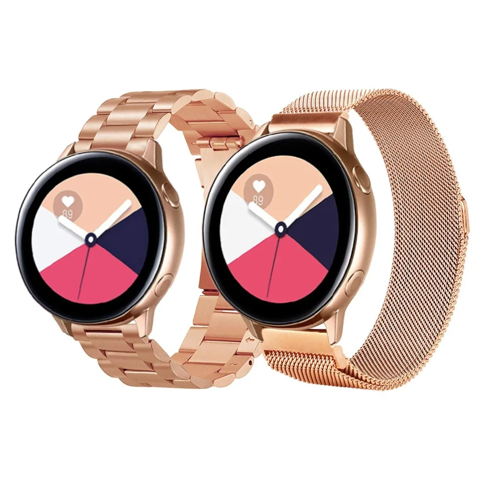 Ремешок сменный для Samsung Galaxy Watch 42 мм 46 браслет из нержавеющей стали и Миланская