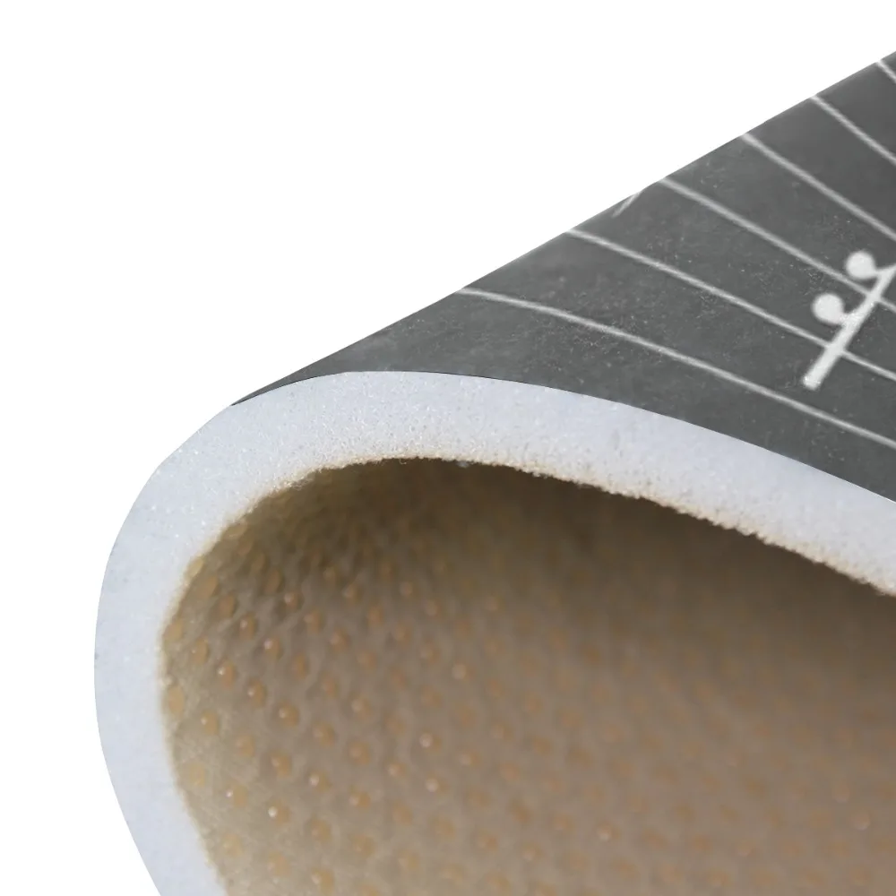 Черный фон с музыкальной нотой коврик для ванной комнаты чайный столик