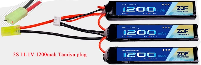 3S 11.1V 1200mah ZDF Lipo 2 S 3 S батарея 7,4 V 11,1 V 1200 mAh 25C W мини Tamiya MAX 60 страйкбол пистолет Модель для пневматический пистолет пульт дистанционного управления игрушки BB пистолет - Цвет: 3S 11.1V 1200mah