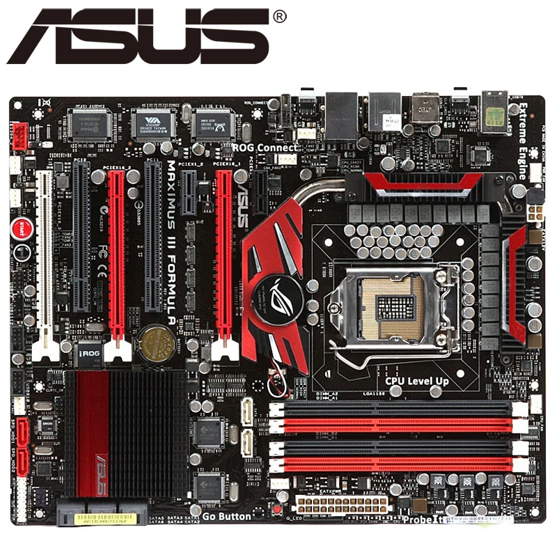 Материнская плата Asus Maximus III Formula для настольного компьютера P55 Socket LGA 1156 i3 i5 i7 DDR3 16G ATX UEFI биос оригинальная б/у материнская плата в продаже