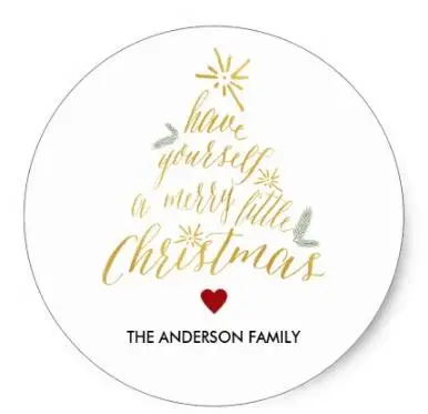 

1.5inch Merry Little Christmas round sticker