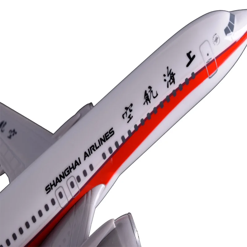 Модель самолета из смолы размером 32 см модель Боинг 737 авиакомпании Шанхай
