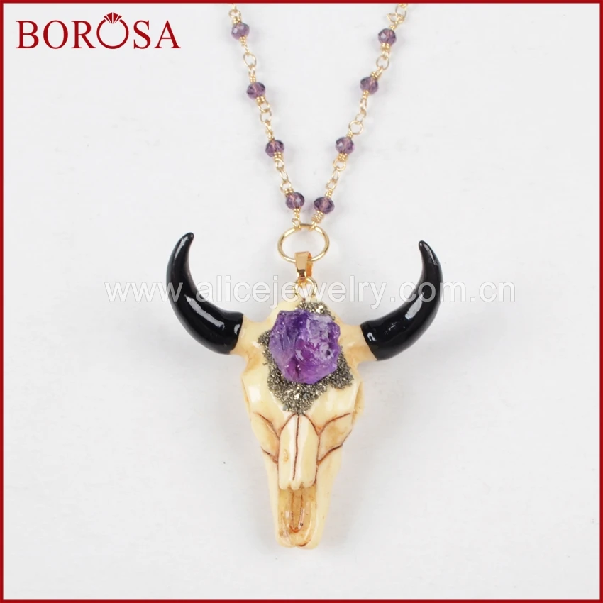 BOROSA Longhorn смолы рога крупного рогатого скота подвески и необработанных природных