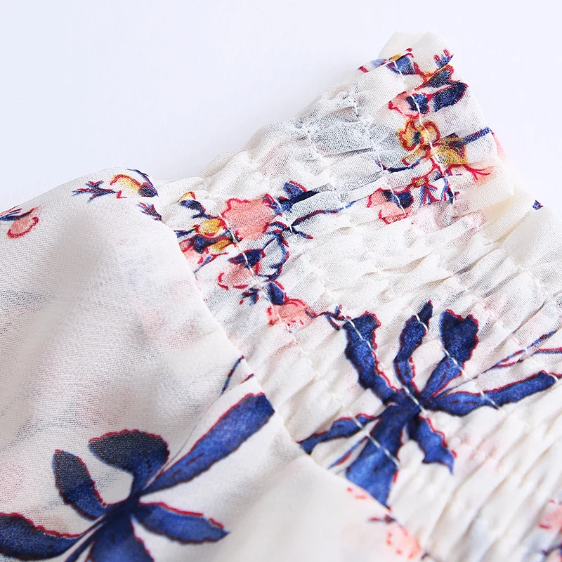 Платье TEAEGG Boho новое элегантное платье с цветочным рисунком плиссированное милое