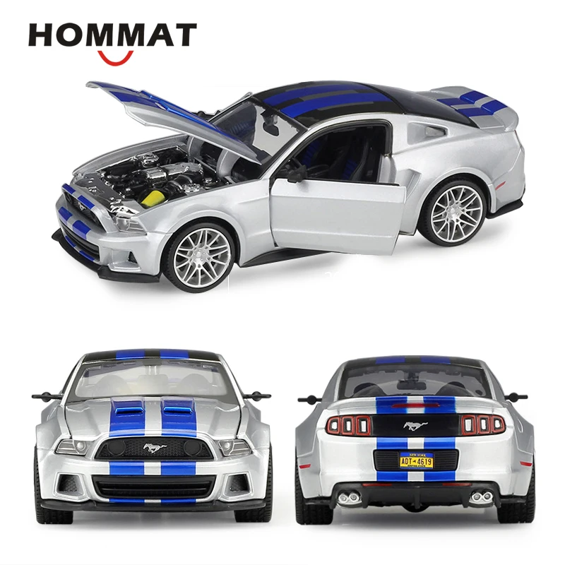 Модель автомобиля HOMMAT Maisto масштаб 1:24 2014 Ford Mustang Street Racer из сплава литая Игрушечная