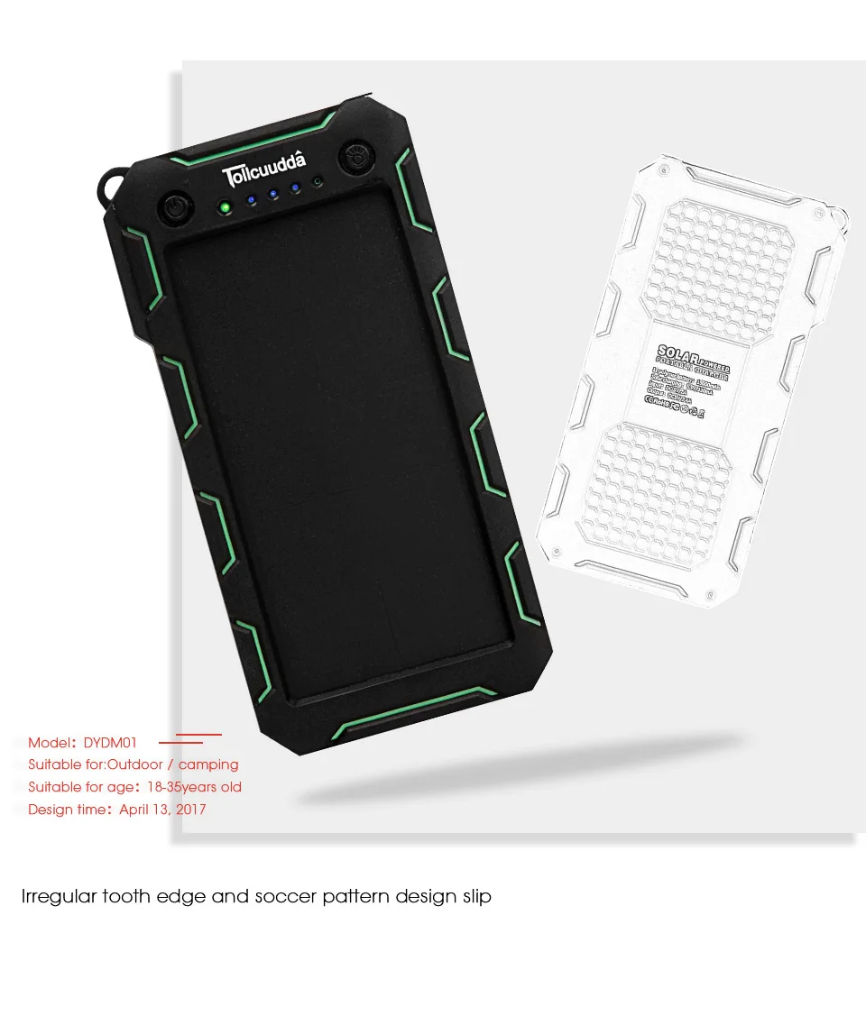 Внешний аккумулятор Puissance Pau Banque 13000Mah Solaire Портативный Usb Chargeur мобильный Powerbank для iphone HUAWEI Xiaomi