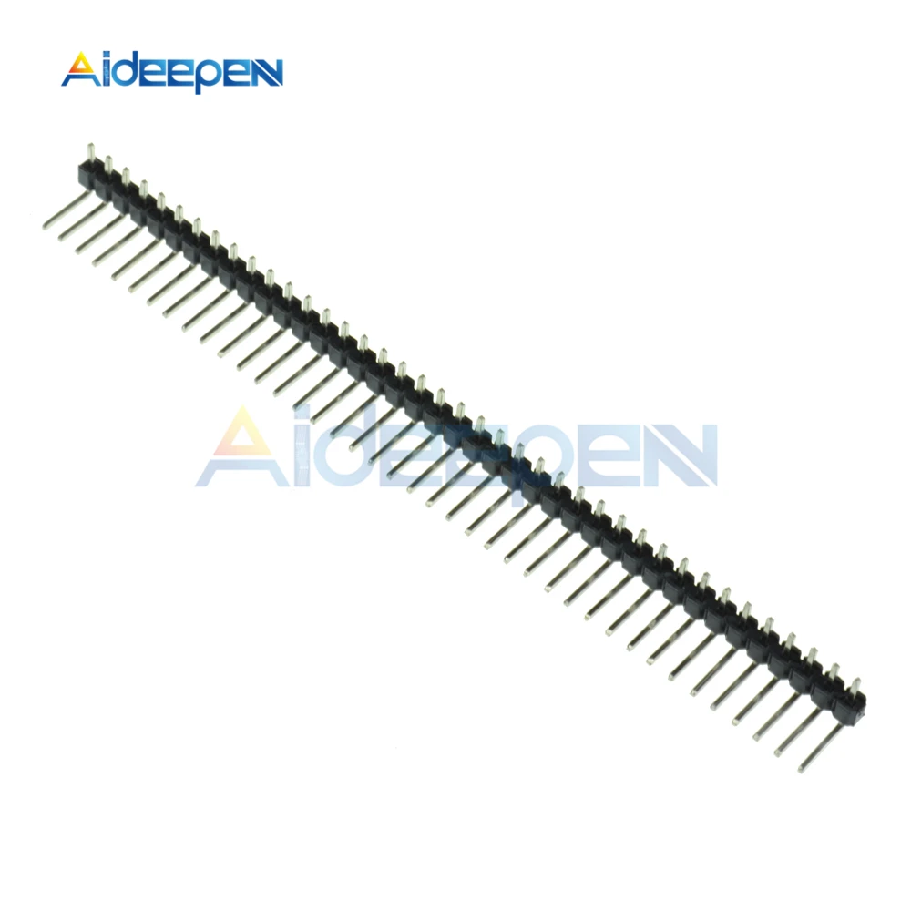 20Pcs 40 Pin 1x40 Single Row Male 2.54mm Breakable Header Right Angle Connector Strip Bending | Обустройство дома