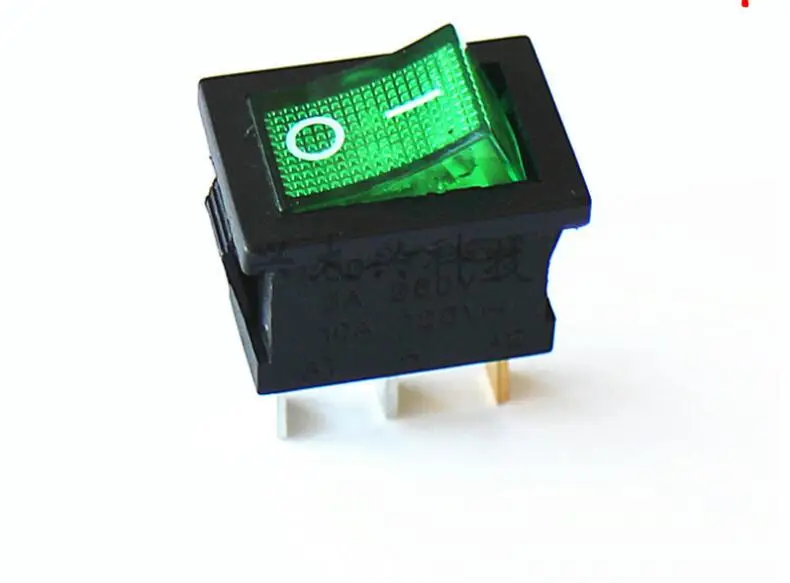 25 шт. кулисный переключатель красный Кулисный KCD1 102N 250 В 6A 125 в 10A 3 pin 2 зубчатых