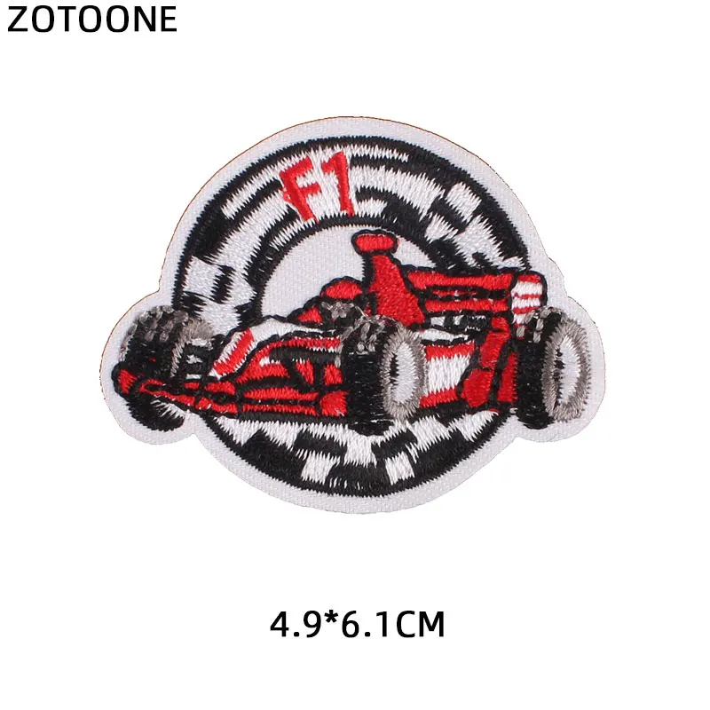 2103 ZOTOONE 1 шт., нашивки с изображением мультяшного автомобиля для одежды, аппликация, вышивка, сделай сам, ручная работа, странные вещи, милые, на заказ, пришитые нашивки D - Цвет: 2103