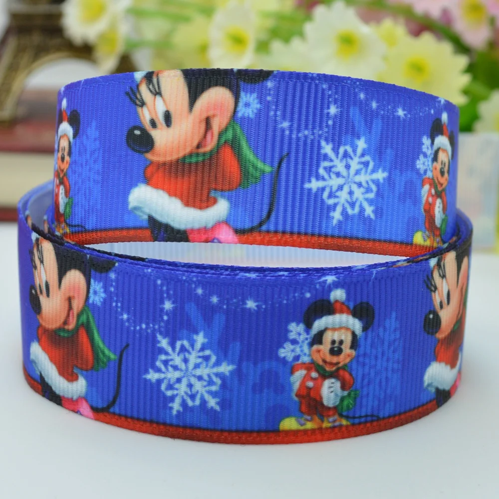 DUWES 7/8 &quot22 мм 2 5 10 50 ярдов Рождество Минни снег Иисус любит меня Печать grosgrain ленты