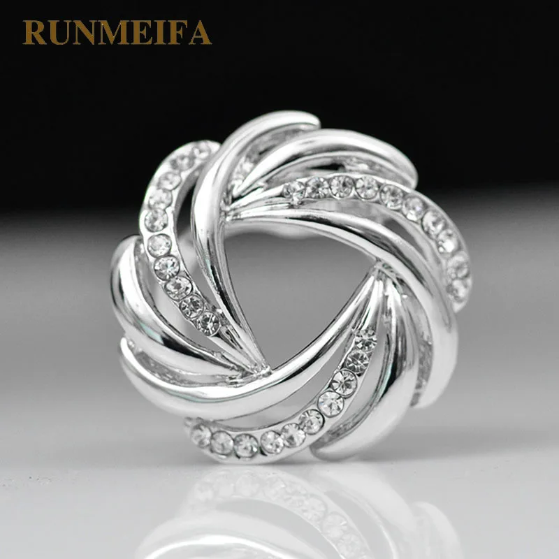 RUNMEIFA новая заколка для шелкового шарфа пряжка из сплава воды короткая шелковая