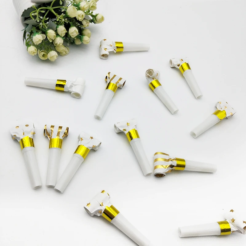 60 шт. металлические золотые и серебристые для вечеринок с рожками дня рождения