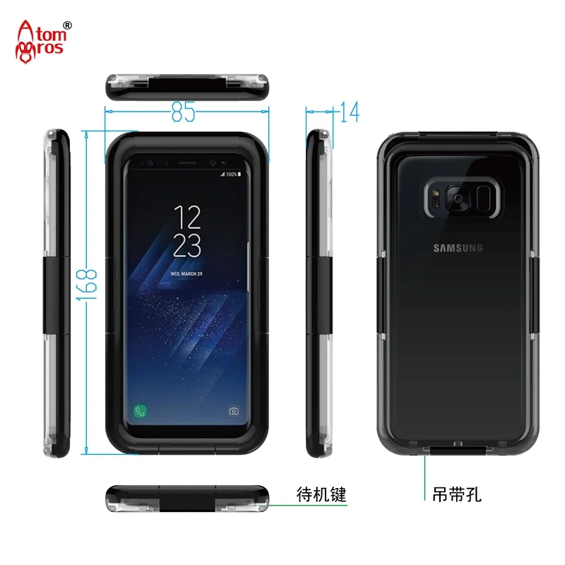 Водонепроницаемый Чехол IP68 100% чехол для Samsung Galaxy S8 / Plus подводный пластиковый