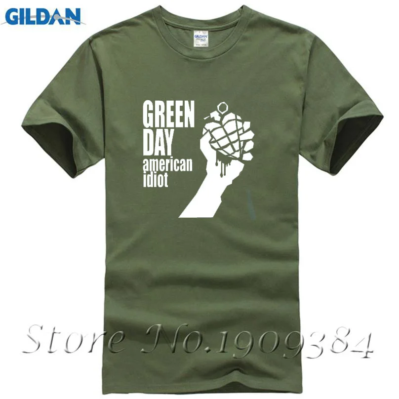 2017 Новая мода мужские футболки Green Day American Idiot Летний Топ Футболка|Мужские
