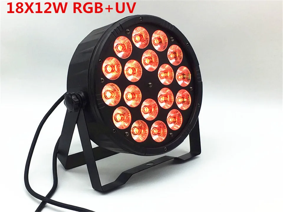 Светодиодный RGB + УФ светильник 4 в 1 18x12 Вт|Эффект освещения сцены| |