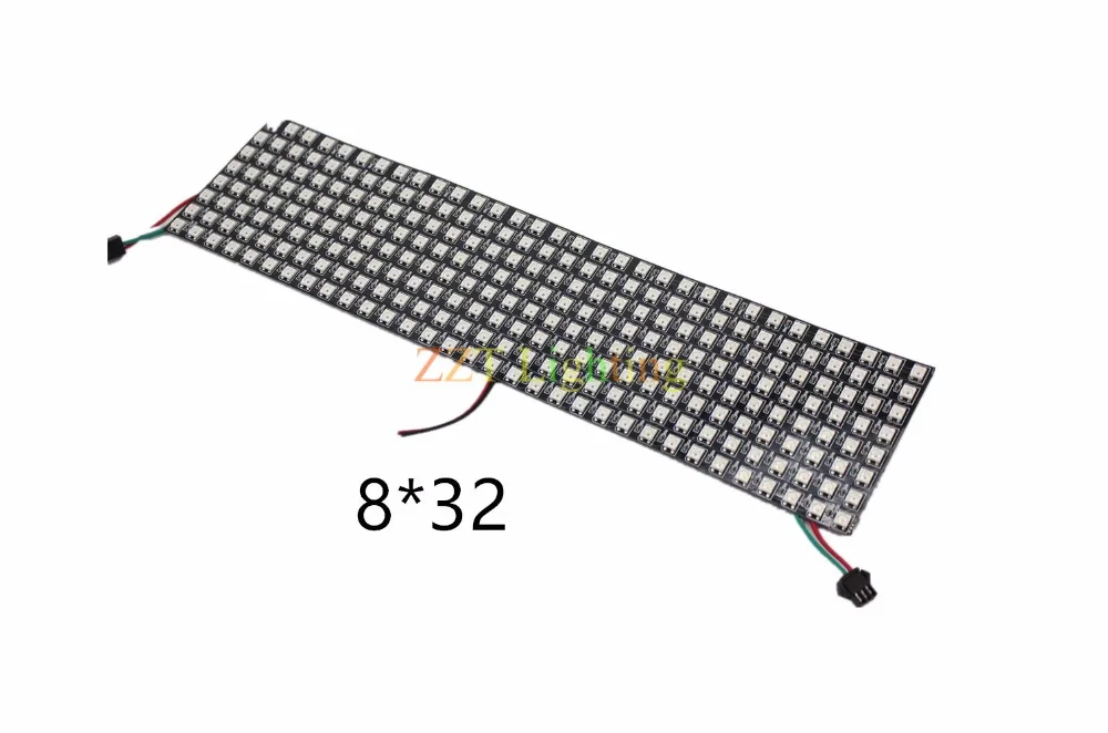 8*8,16*16,8*32 пикселей 256 пикселей WS2812B цифровой гибкий светодиодный программируемый панельный экран индивидуально адресуемый полноцветный DC5V