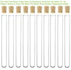 Пластиковая пробирка с пробковой пробкой, 20x150 мм, 6 дюймов, 34 мл, прозрачная, как стекло, упаковка 25, все размеры в наличии