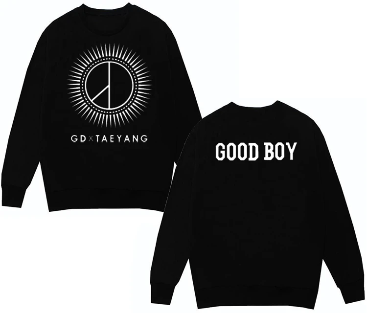 Bigbang/толстовка с капюшоном kpop big bang k pop Bigbang флис GD новая песня хороший мальчик nofleece
