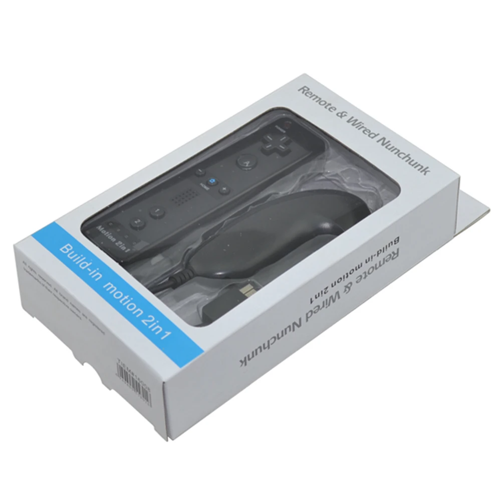 7 видов цветов Встроенный motion 2в1 для Wii remote & nunchunck Nintendo Gamepad/jostick/контроллер с Motion