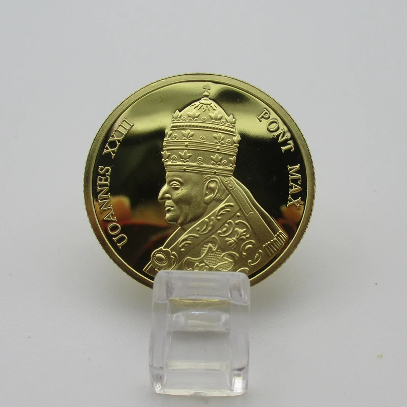 Монета из Германии с золотым покрытием Римский папа Ватикана памятные монеты