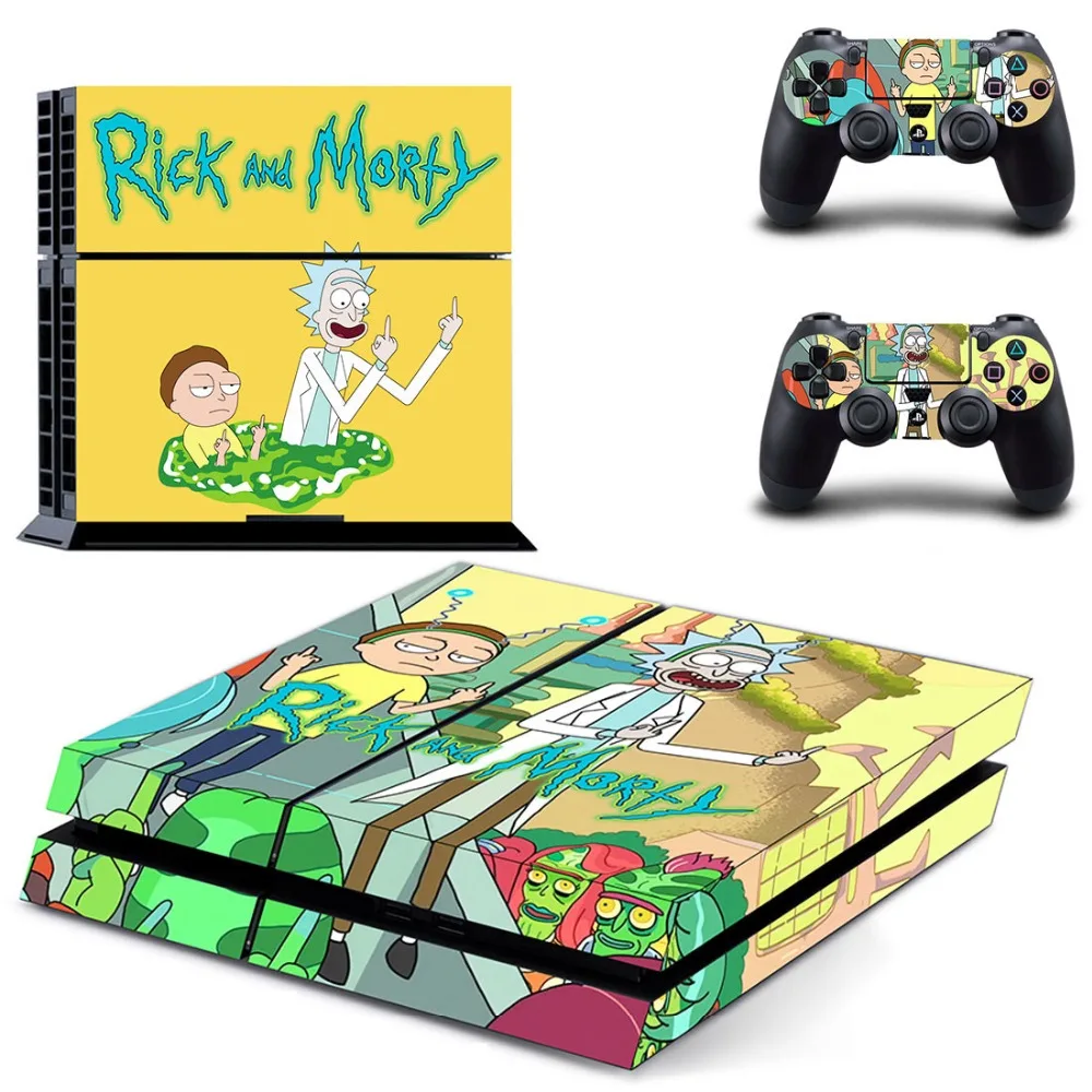 Pegatinas PS4 стикер Рик и Морти play станция 4 наклейки на контроллер для sony Наклейка