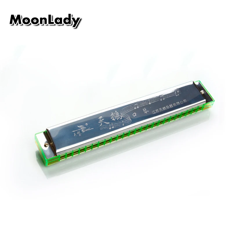 Профессиональная музыкальная Губная гармошка Swan Tremolo с 24 отверстиями