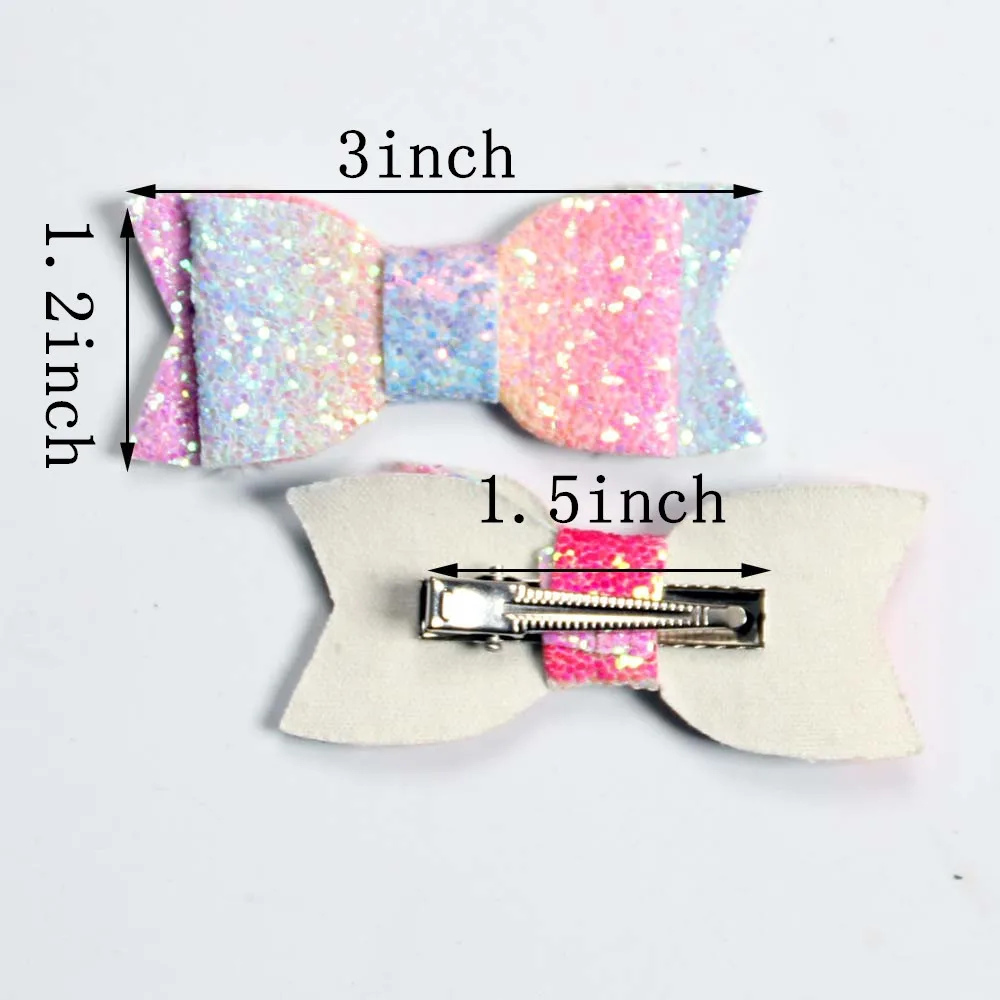 Милые мини заколки для волос с бантом маленьких девочек 2 шт. двухслойные