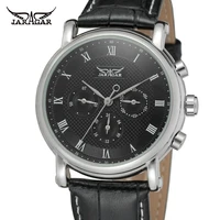 forsining luxury wrist watches for men automatic movt genuine leather wrist watch color white high end watch brands jag6908m3