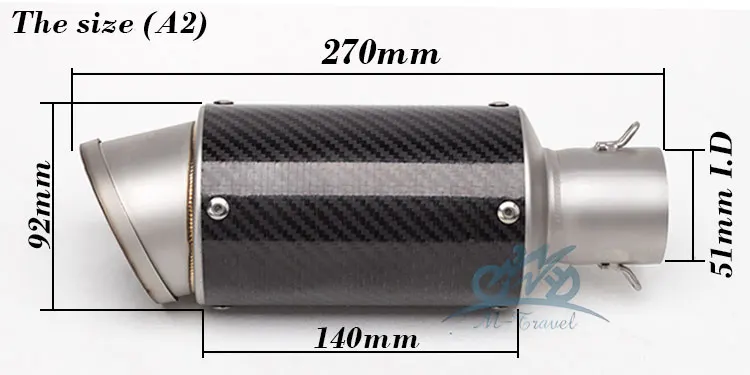36 51 мм Φ с DB killer carbon fiber для Z900 ER6N GSXR750R MT07 CBR300R Z650 R6 S1000RR|motorcycle exhaust muffler|universal motorcycle