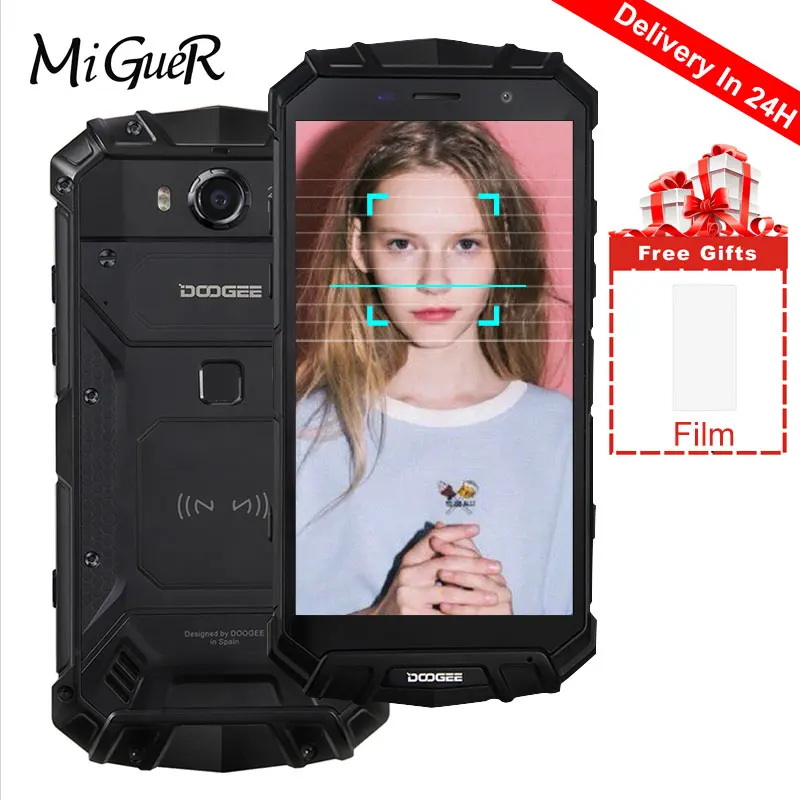 DOOGEE S60 IP68 водонепроницаемый мобильный телефон 6 ГБ+ 64 ГБ Android 7,0 Helio P25 Восьмиядерный 5,2 ''FHD 5580 мАч 4G LTE смартфон