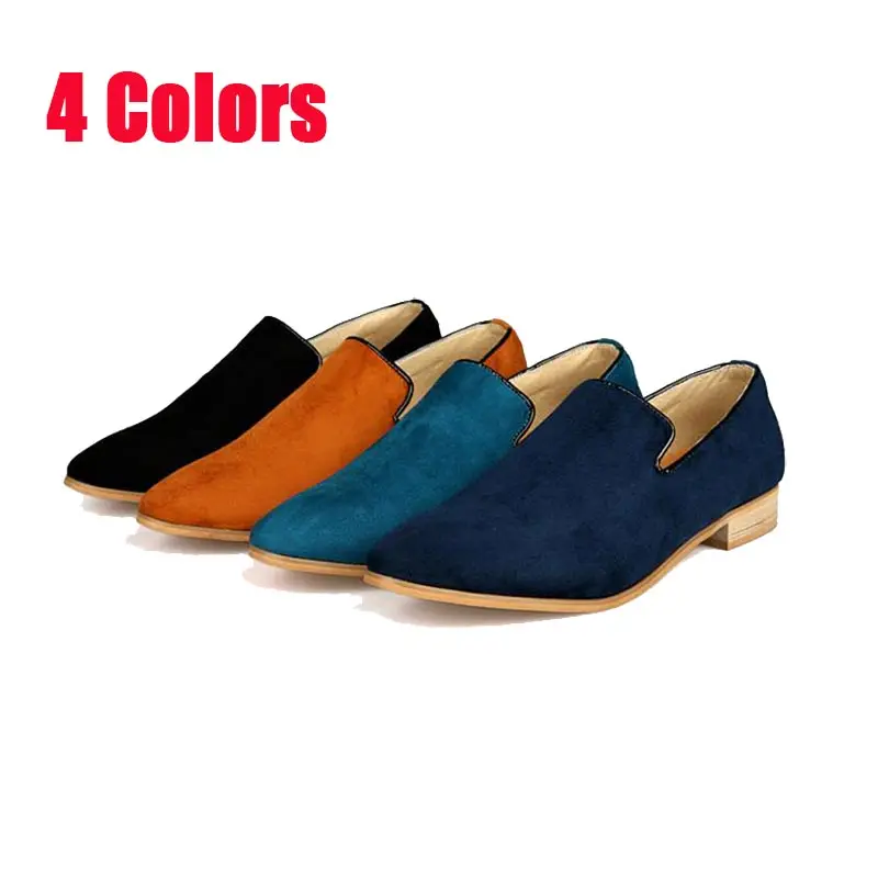 Мужская обувь 2015 мода острым носом мужчины бархатные мокасины мягкой кожи Zapatillas