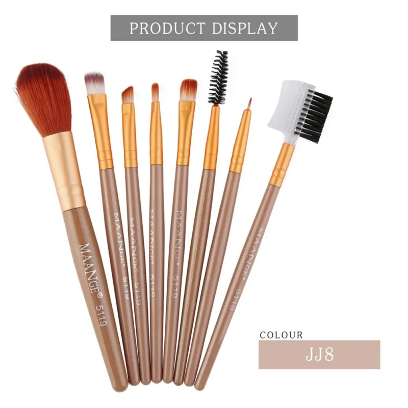 Набор кистей для макияжа 8 шт./комплект подводка теней глаз и бровей