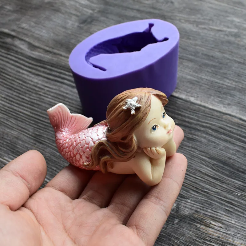 DIY силиконовая форма русалка свадебное Праздничный торт с фонданом украшения