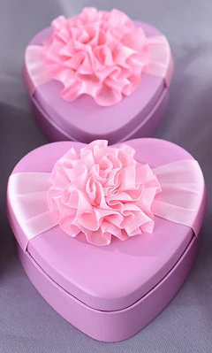 pink big heart 15 шт./лот, жестяная Свадебная коробка для конфет, сердце/Круглый/квадратный/прямоугольник, 4 формы на выбор, креативная коробка для конфет с подсолнухом, вечерние коробки для конфет, подарочная коробка - Цвет: pink big heart