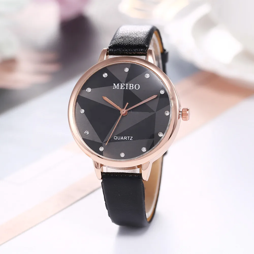 Новые женские часы с ремешком студенческие 12 бриллиантами Харадзюку изящные