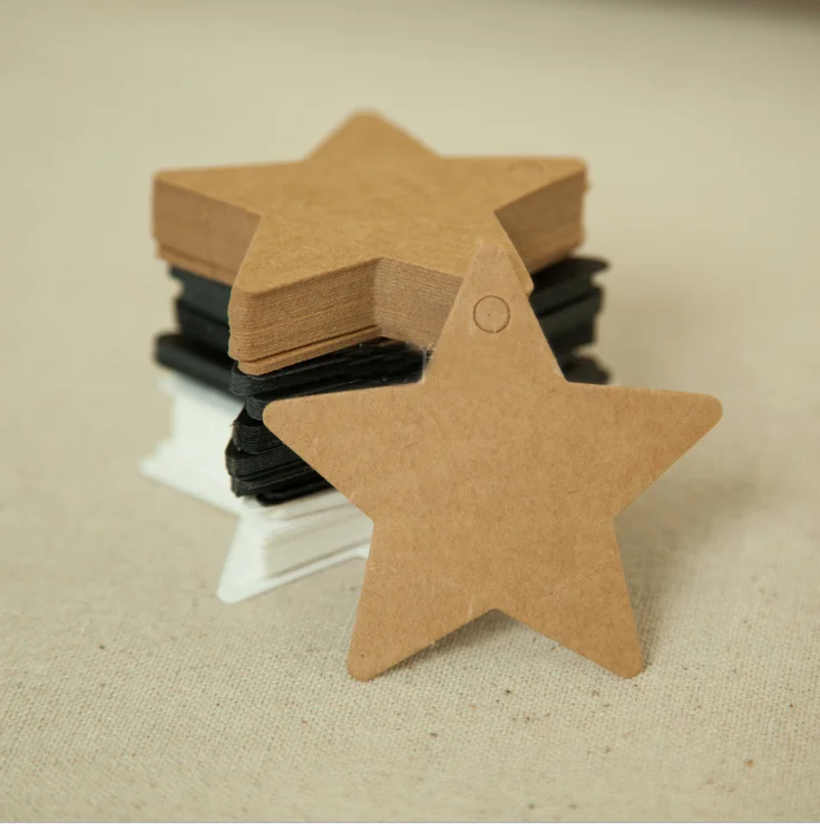 200 х коричневые черные белые бумажные этикетки крафт бумага бирки для