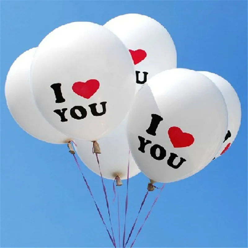 12 дюймов 5 шт. в горошек письмо сердце я люблю тебя латексные шары Рождество День