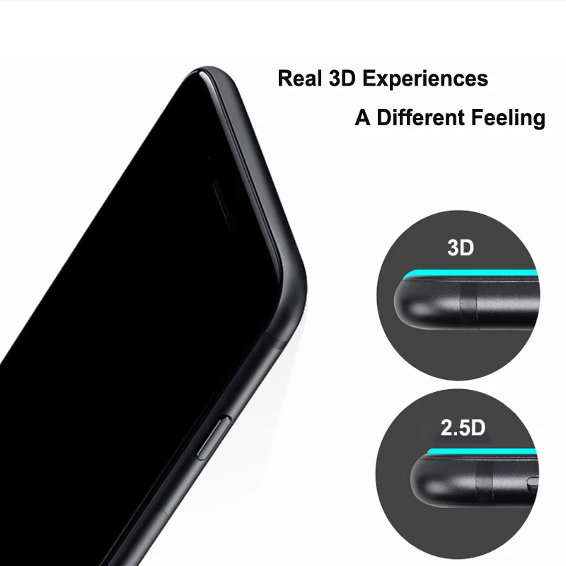 Screen Protector Tempered Glass For iPhone X 8 7 6 S 3D Frosted Soft Edge Full Cover Protective Film 6S Plus | Мобильные телефоны и